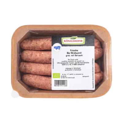 Bio Bärlauchbratwurst, roh, (S)