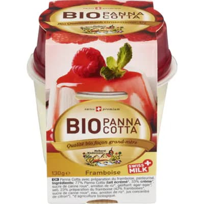 Bio Panna Cotta Himbeere