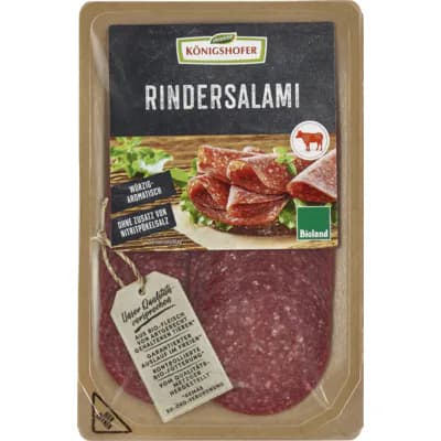Bio Rindersalami geschnitten, (R)