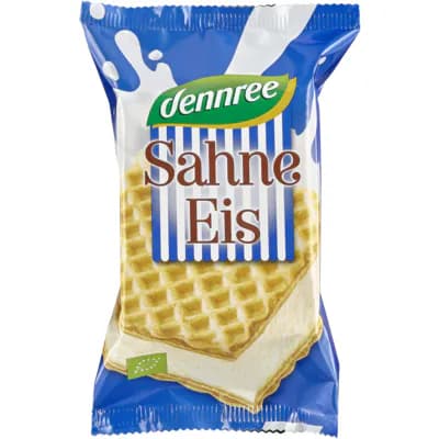 Bio Sahneeis Waffelschnitte