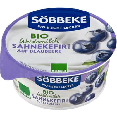 Bio Weidemilch Sahnekefir, Blaubeere