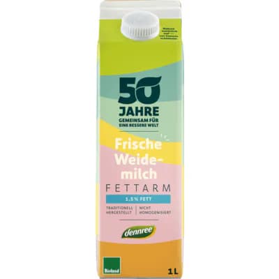 Bio Frische Weidemilch fettarm, nicht homogenisiert Bioland, 1,5%