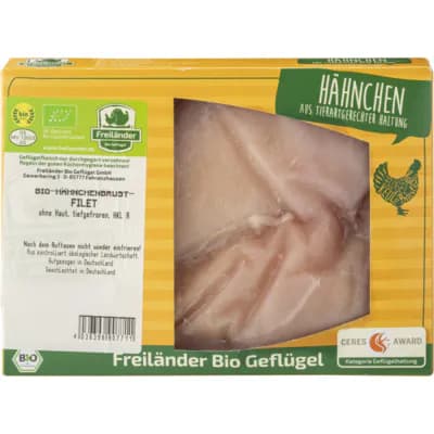 Bio Hähnchenbrustfilet, 2 Stück, ohne H., ohne K.