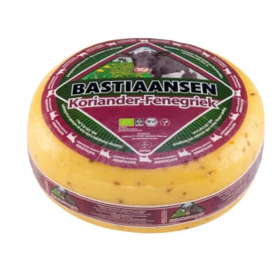 Bio Koriander-Käse mit Bockshornklee, 6 Wochen gereift , mind. 50%