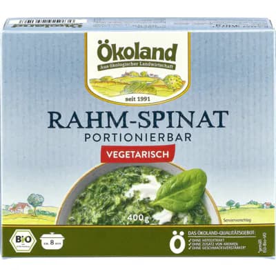 Bio Rahmspinat, portionierbare Taler